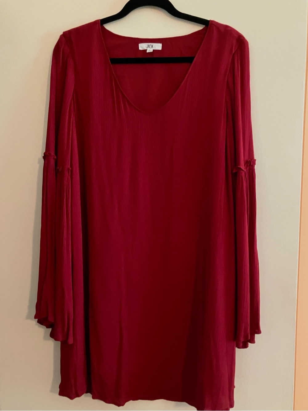 Jack by BB Dakota Crimson Red Tunic Top with Scoop Neck